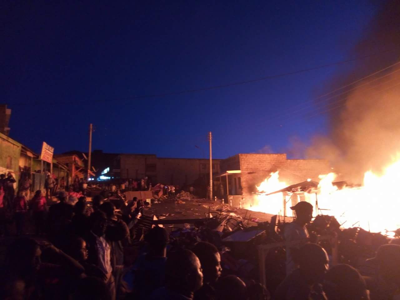 Fire razes down Kabarnet town 