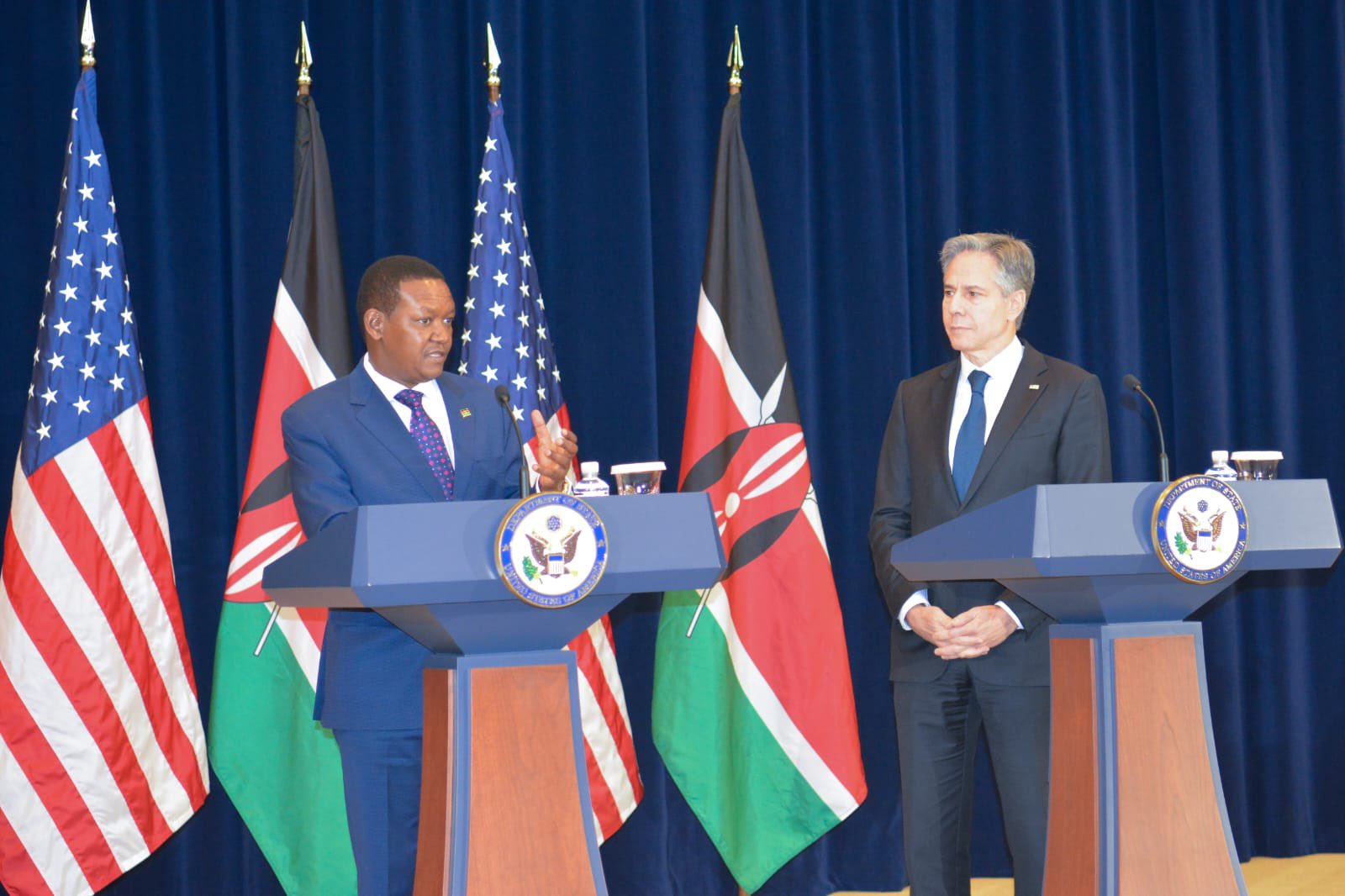 Secretary Antony J. Blinken And Kenyan Cabinet Secretary for Foreign and Diaspora Affairs Dr. Alfred Mutua At a Joint Press Availability